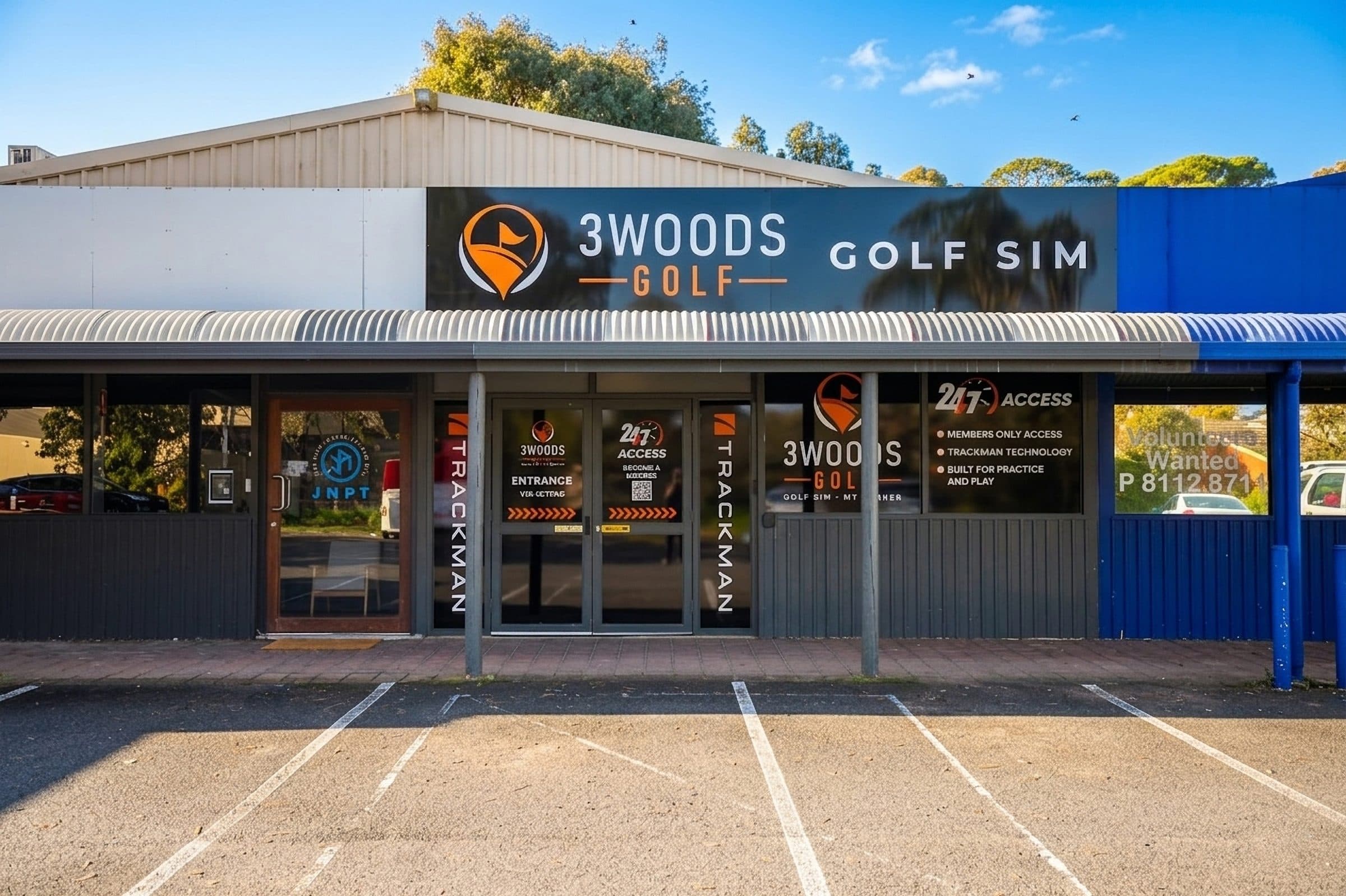 3Woods Golf Sim exterior — Shop 9, 79 Gawler Street, Mount Barker